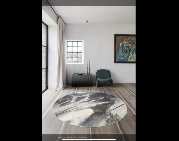 Galleria Marble Grey/Brown Round