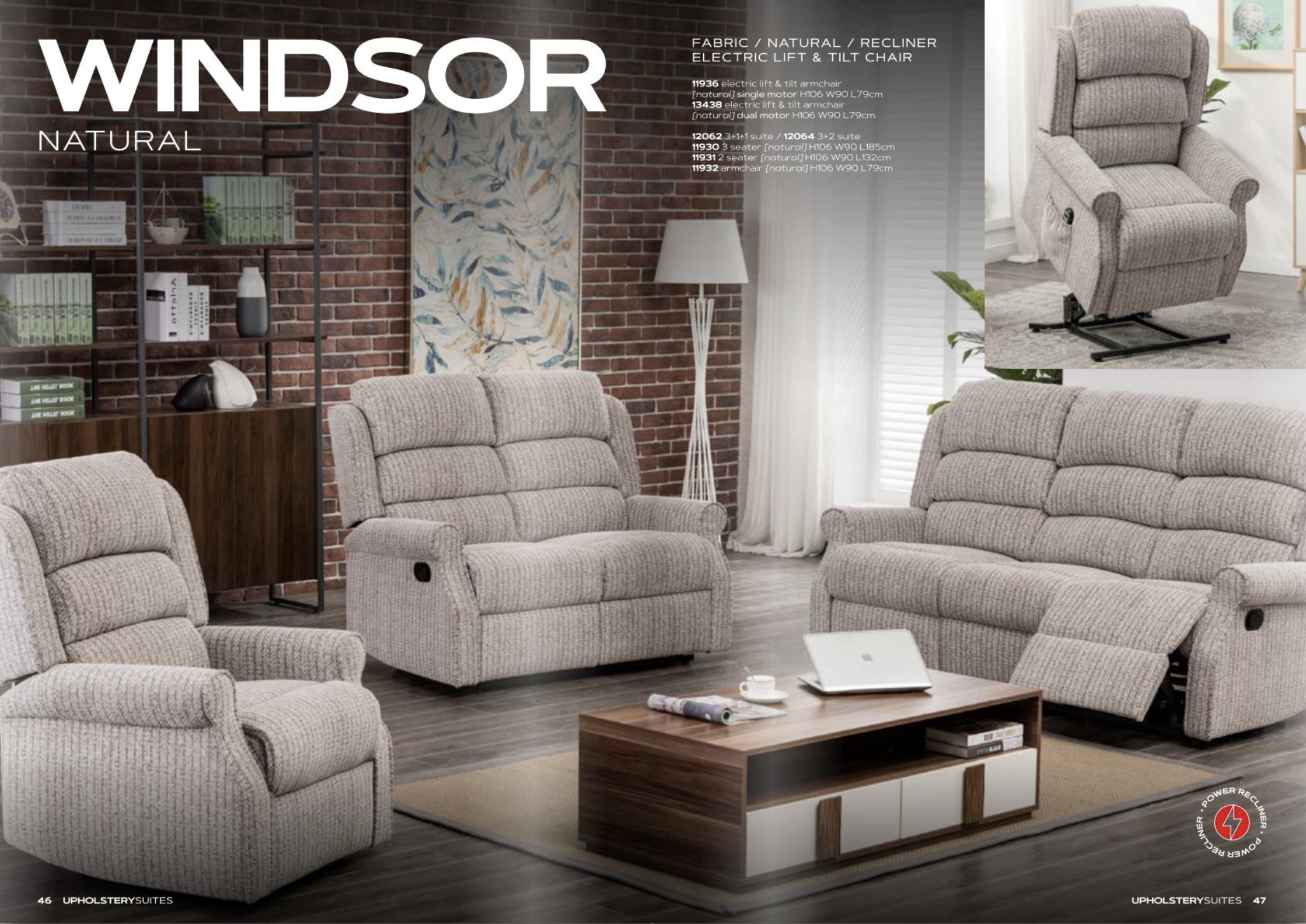 Windsor Recliner Collection Beige