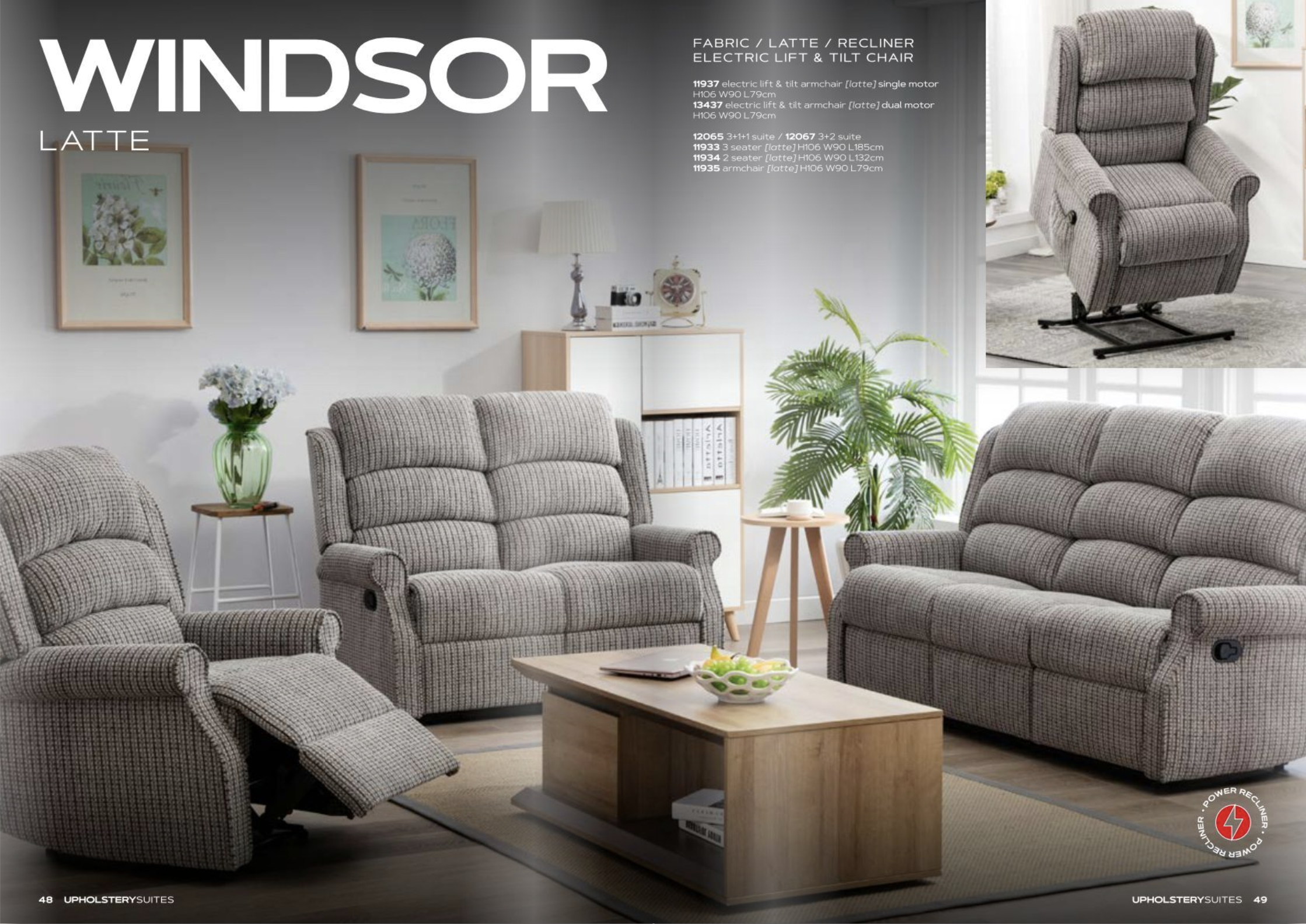 Windsor Recliner Collection Latte
